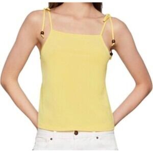 BCBGeneration Yellow Tie Strap Tank Top‎ S NWT